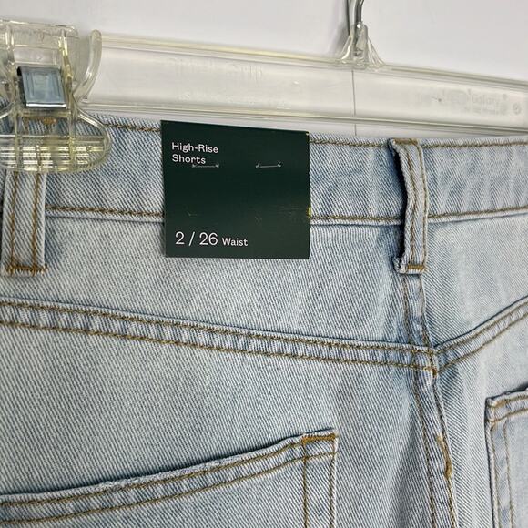 Wild Fable High Rise Frayed Hem Denim Shorts - Picture 6 of 9